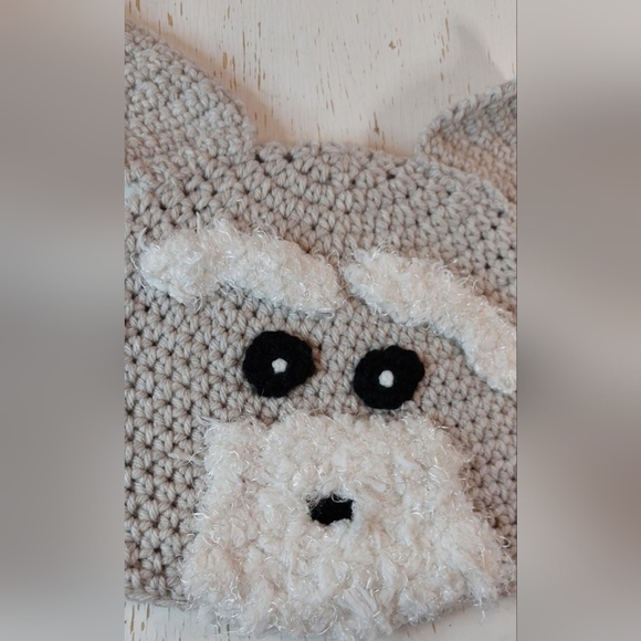 Dog Adult Handmade Beanie Crochet Stocking Hat Animal Winter Warm Cozy - Picture 5 of 6
